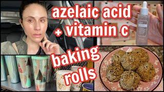 Vlog: Can you mix azelaic acid & vitamin C? Advent calendar, baking rolls & a grocery haul| Dr Dray