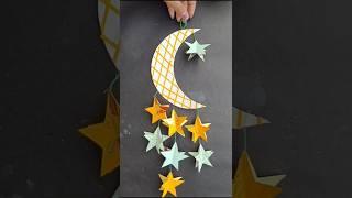 Easy moon wall hanging craft ideas ️|| #shorts #diy  #shortvideo #papercraft #moon #subscribe