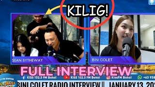 BINI COLET FULL INTERVIEW at KISS FM BOHOL 2025