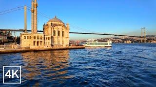 Ferry Ride in Sarıyer - Eminönü ISTANBUL  | 4K