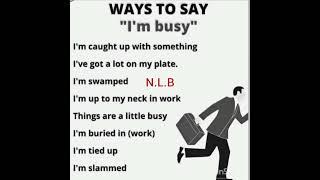 English # Ways to Say "I'm busy" # 246
