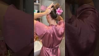 hair oiling routine  #hairgrowth #haircare #haircare #hairtips #hairgrowthtips #asmr #hair