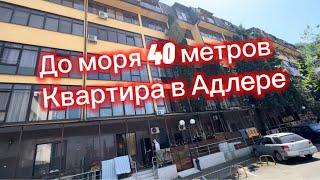 До моря 40 метров. Квартира в Адлере на Первой Береговой линии на море. Вариант для сдачи в аренду