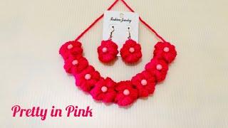 Woolen Jewelry | DIY Necklace and Earrings with Wool | Easy and Beautiful jewelry idea