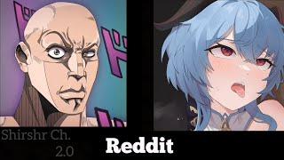 ANIME vs REDDIT (The Rock Reaction Meme) | GENSHIN IMPACT part 24