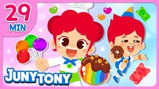  Do You Like Dessert? | Compilation | Colorful Candy, Chocolate, Cookie | Kids Song | JunyTony