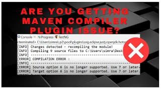 How to fix Maven Compiler Plugin Issue in Eclipse IDE