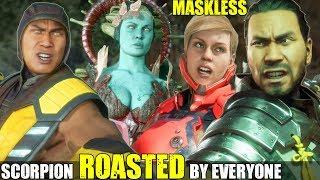 Who Roasts & Insults A Maskless Scorpion the Best? (Relationship Banter Intro Dialogues) MK 11