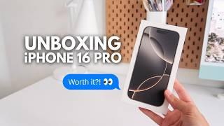 UNBOXING iPHONE 16 PRO (is this *really* worth the upgrade?)