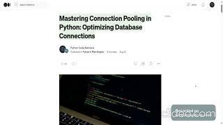 Mastering Connection Pooling in Python: Optimizing Database Connections