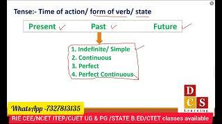 RIE CEE 2025 || ENGLISH PROFICIENCY LIVE CLASSES BY DCS LEARNING ACADEMY|| TOPIC - TENSE PART 1.