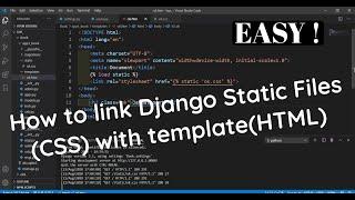 How to link  Static Files(CSS) in Django  with template(HTML)