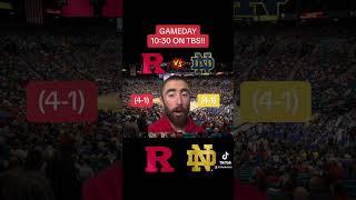 IT’S GAMEDAY!! Rutgers takes on Notre Dame at 10:30 on TBS in Las Vegas!! Let’s gooo! Go Rutgers!!