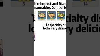 Genshin Impact and Star Rail Consumables Comparison #honkaistarrail