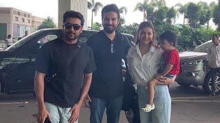 Kajal Agrawal With Family, Surya Singham Spotted At Airport Flying From Mumbai