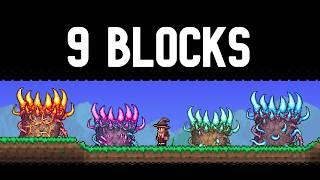 Can you beat Terraria in a world that's 9 Blocks Tall?