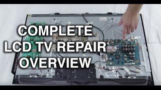 LCD TV Repair Tutorial - LCD TV Parts Overview, Common Symptoms & Solutions - How to Fix LCD TVs