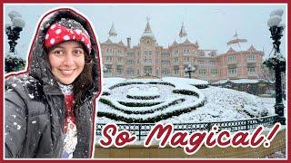 SNOW in Disneyland Paris! The Most MAGICAL Christmas Day at Disneyland Paris 2024