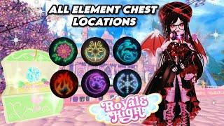 ALL ELEMENT CHEST LOCATIONS!   Royale high Roblox 