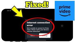 How To Fix Amazon Prime Video App Internet connection error We're unable to connect to Prime Video.