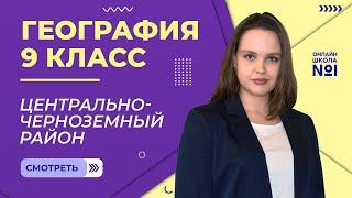 Центрально-Черноземный район. Видеоурок 17. География 9 класс