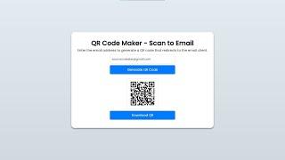 QR Code Maker - Scan to Email Using HTML, CSS and JavaScript with Source Code