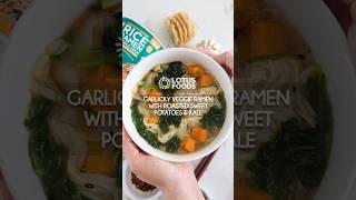 Garlicky Veggie Ramen with Roasted Sweet Potatoes & Kale