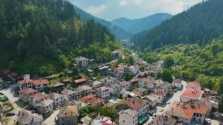 Shiroka Laka, Rhodope mountains Bulgaria /Aerial short