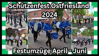 Schützenfest Ostfriesland 2024 - Festumzüge - Burhafe - Hesel - Aurich - Remels - Horsten u.a