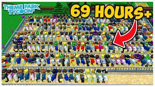 I made the LONGEST QUEUE in Theme park Tycoon 2!