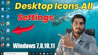 Desktop Icon Settings : Windows 7,8,10,11 | Desktop Icon size change