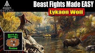 Assassins Creed Odyssey - How to Beat the Lykaon Wolf - Beast Fight made Easy