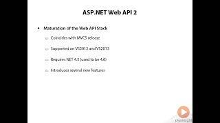 ASP.NET Intermediate 1 - 7.02 What is Web API 2