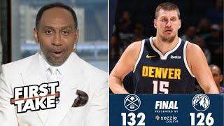 FIRST TAKE | "Nuggets remain title contenders" - Stephen A. on Jokic beat Edwards and Timberwolves