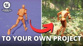 How to Import the New Motion Matching Animation Sample into Your Own Project in Unreal Engine 5