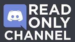 Discord How to Make a Channel Read Only