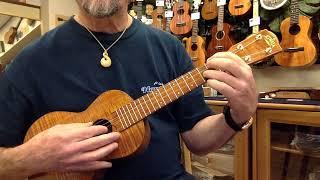 Ukulele Mania Demo, "Girl From Ipanema" on Kiwaya Limited All Koa Concert #5447