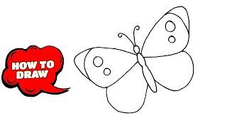 Butterfly Drawing - How to Draw Butterfly very easy