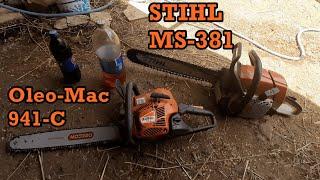 Kışın Yakacağımız Odunları Hazırladık | STIHL MS-381  VE OLEO-MAC 941-C