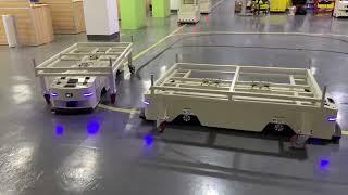 Smart AGVS for efficient material handling and movement#innovation #automation #warehouse #robotics