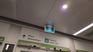 REM: walking from Central Station / Gare Centrale to Bonaventure metro station using a special exit