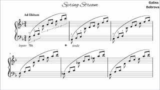 Galina Bobrova «Spring Stream» for piano