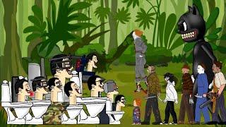 Skibidi Toilet Vs Cartoon Cat, Jason, Michael, Freddy, Pennywise, Jeff, Chucky, Leatherface [Dc2]