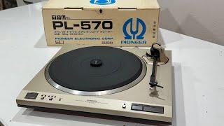 Vintage 1980 PIONEER PL-570 TURNTABLE  QUARTZ - PLL ELECTRONIC FULL AUTOMATIC Maintenance Repair