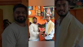 Atharva comes to meet Rushikesh at Ichalkaranji#atharvajagtap#rushikeshchavan#winner#chalbhavacitit