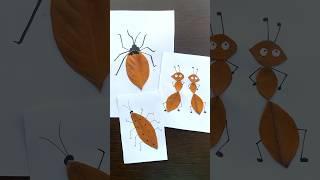 Make insects using fallen leaves #leaves #craft #art #ideas #kids #teacher