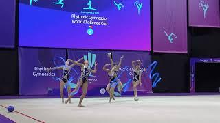 USA 3 Ribbons + 2 Balls  FIG Rhythmic Gymnastics World Challenge Cup CLUJ NAPOCA