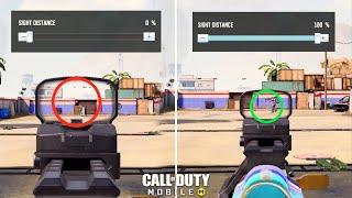 How To Use Sight Distance Weapon Setting In COD MOBILE | Sight Distance Weapon Adjustment In CODM