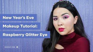 New Year's Eve Makeup Tutorial: Raspberry Glitter Eye