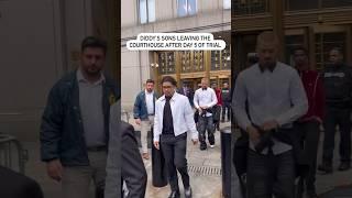 Diddy’s sons leaving the courthouse in NYC after day 5 of trial 